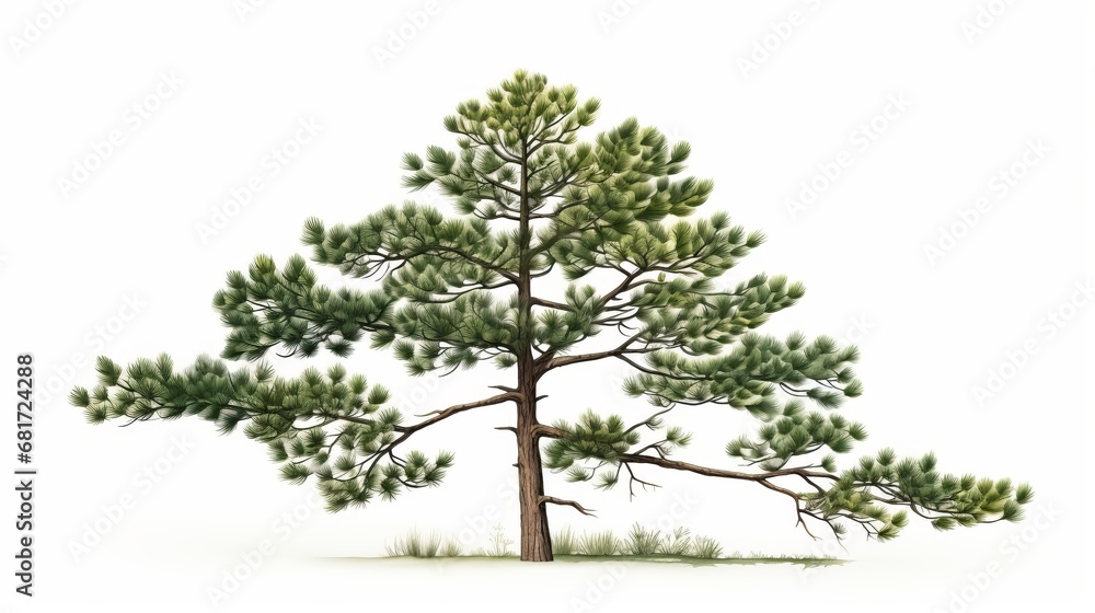 tree on white background. tree on white background.