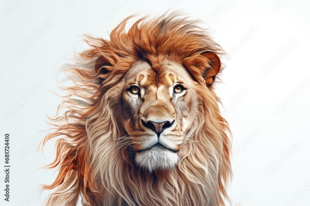A stunning painting of a lion with a long, flowing mane. Perfect for adding a touch of regal beauty to any space.