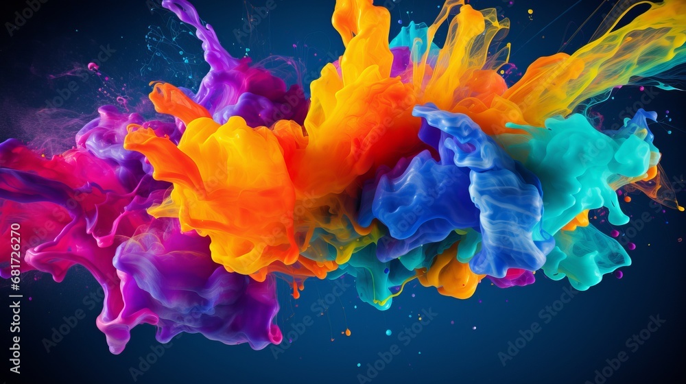 Bright splashes of paint Bright splashes of paint