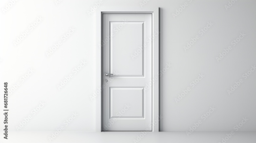 Contemporary PVC door showcased against a white background Contemporary PVC door showcased against a white background