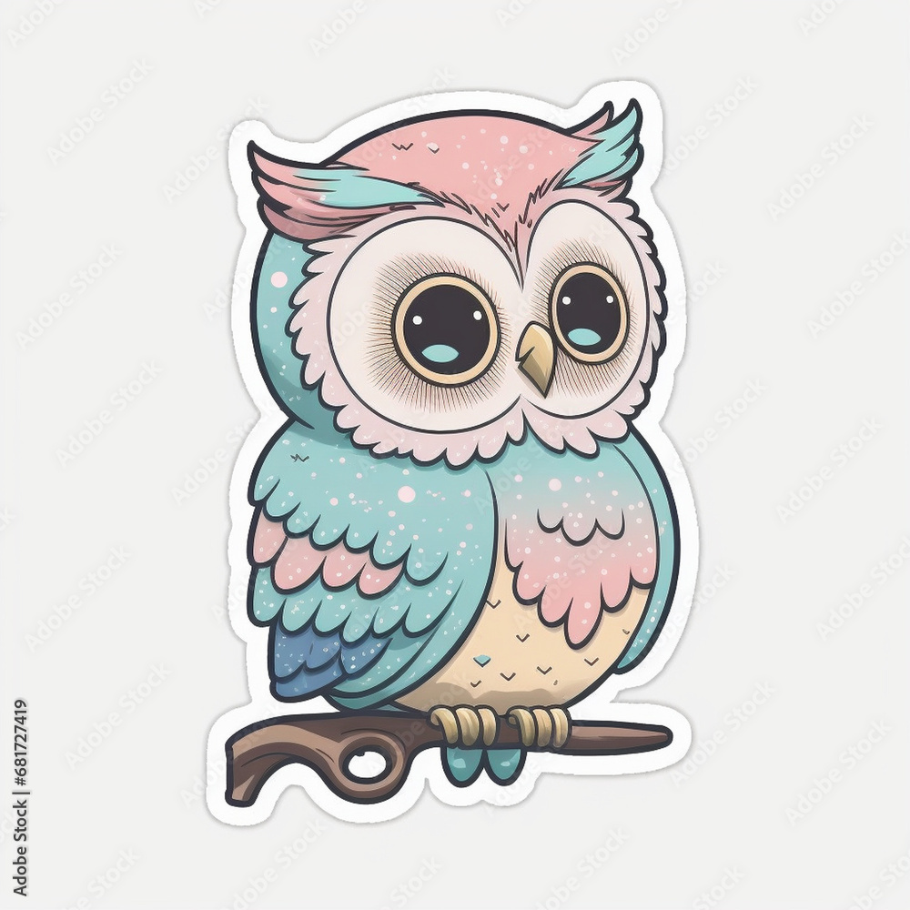 Owl Illustration for Digital and Print Projects, AI Generative Owl Illustration for Digital and Print Projects, AI Generative