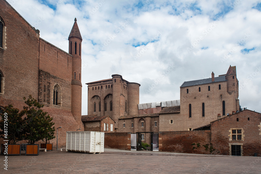 Architecture of Sainte Cecile Cathedral in Albi, France