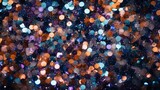 multi-colored sparkles circles background.