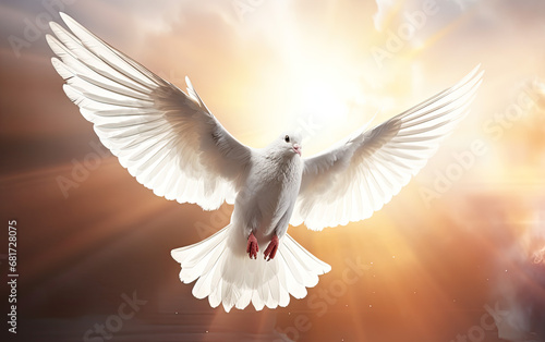 Spiritual Dove Symbolizing Holy Spirit - Icon of Peace, Love, and Religious Harmony
