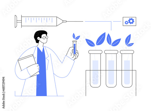 Plant breeding abstract concept vector illustration.
