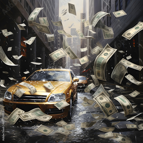 car with money