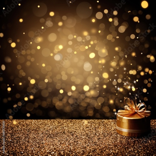 An elegant gold glitter background for a message, suitable for a sophisticated celebration