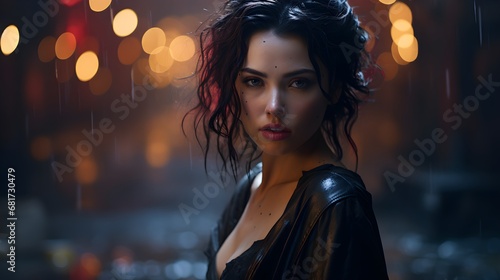 portrait of a woman in the night