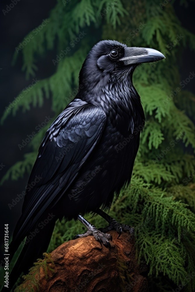 Fototapeta premium Majestic black raven