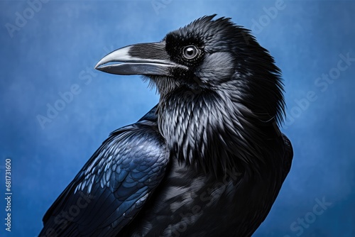 Majestic black raven