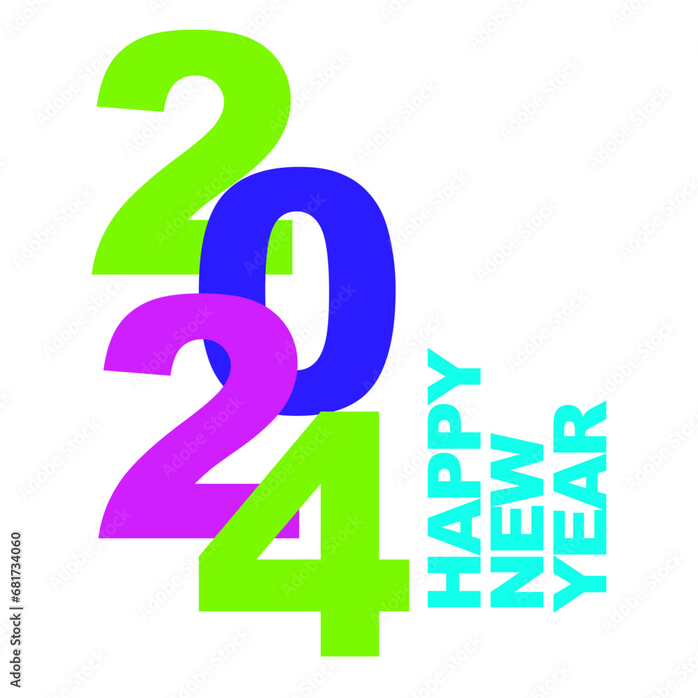 2024 happy new year unit post template icon vector illustration eps 2024 happy new year unit post template icon vector illustration eps