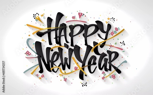 Happy New Year Wallpaper, Illustration, Background