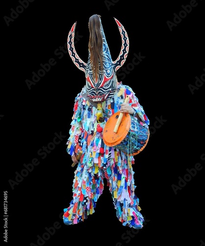the typical ancient traditional mask of Jarramplas of the Piornal