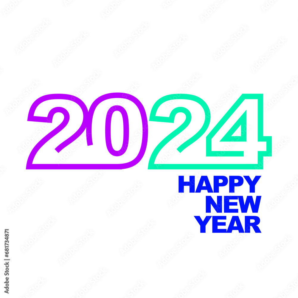 2024 happy new year unit post template icon vector illustration eps 2024 happy new year unit post template icon vector illustration eps