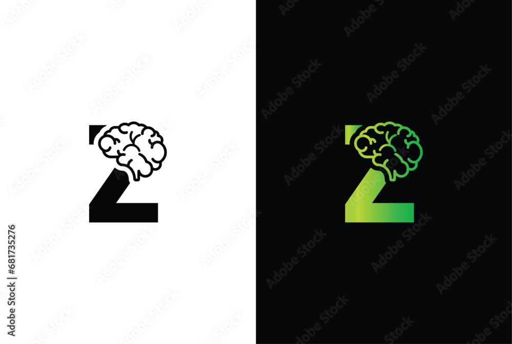 Initial letter Z brain logo and icon vector illustration template design. Letter Z Brain Idea Logo. Initial letter Z brain logo and icon vector illustration template design. Letter Z Brain Idea Logo.