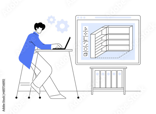 Design closet abstract concept vector illustration.