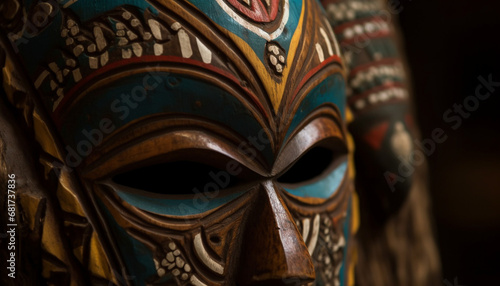 Ancient African mask, a symbol of indigenous spirituality and tradition generated by AI © Jeronimo Ramos