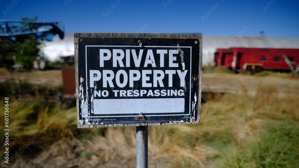 Private Property sign old