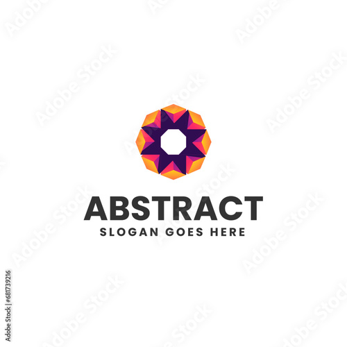 Vector Logo Illustration Abstract Gradient Colorful Style