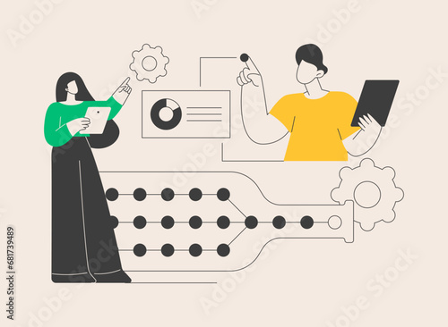 Bottleneck analysis abstract concept vector illustration.
