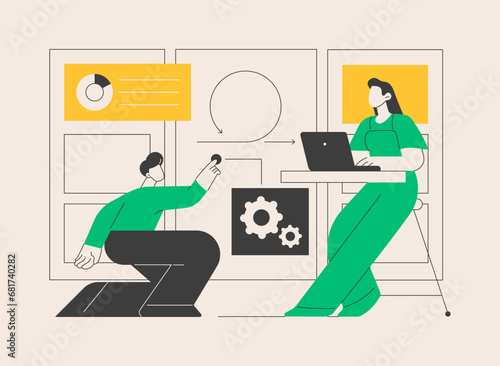 Agile project management abstract concept vector illustration. © Visual Generation
