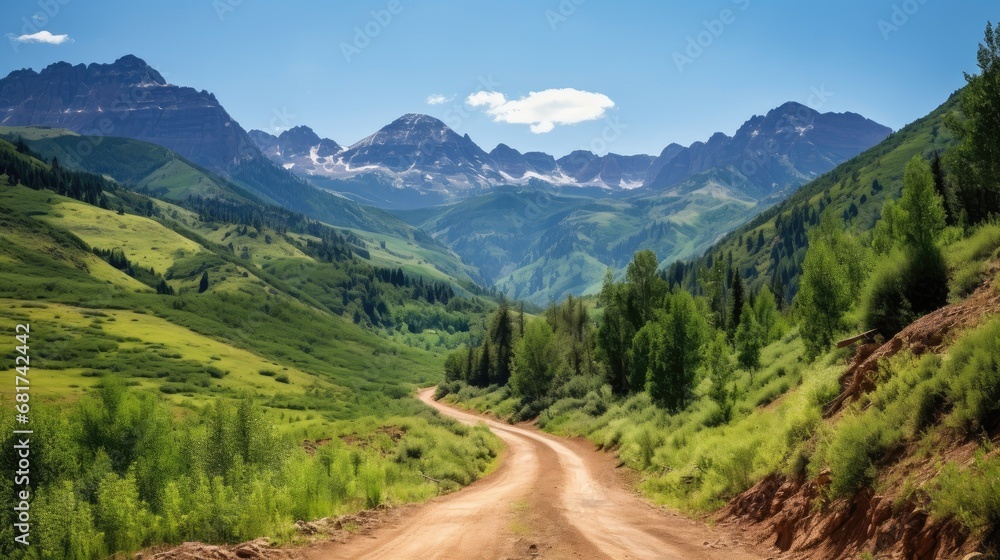 Escape to rustic tranquility! Navigate a rural mountain dirt road, ascending through scenic hills.