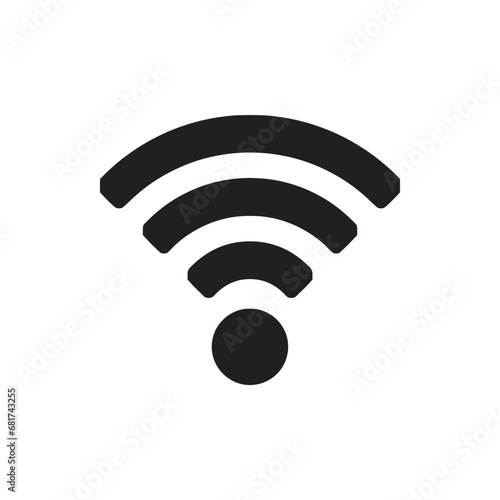 Wi Fi icon vector. Wireless internet logo design. Wifi vector icon illustration isolated on white background