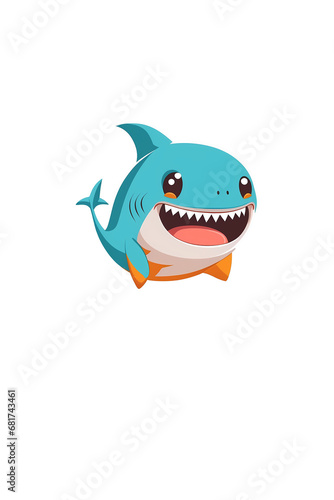 ai generated  layered  no background  baby fish  shark  seahorse  baby shower  invitation and other projects