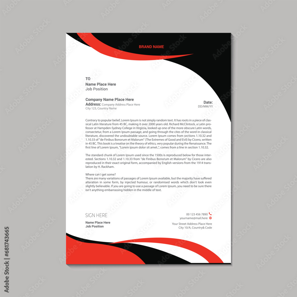 creative letterhead design template mockup creative letterhead design template mockup