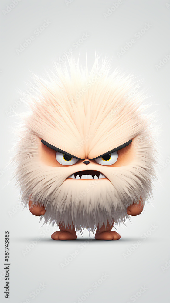 Personagem fofo de raiva Personagem fofo de raiva