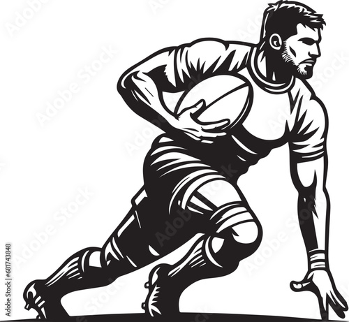 Rugby player EPS, Rugby player Silhouette, Rugby player Vector, Rugby player Cut File, Rugby player Vector
