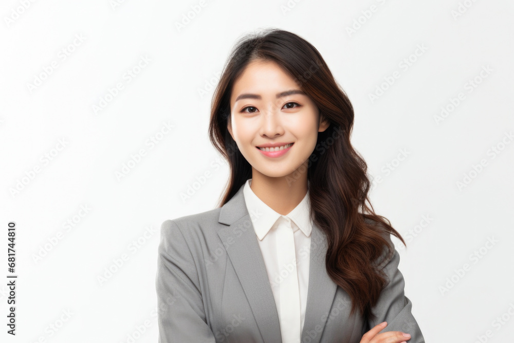 Professional businesswoman dressed in business suit poses. Success, confidence, and professionalism Professional businesswoman dressed in business suit poses. Success, confidence, and professionalism