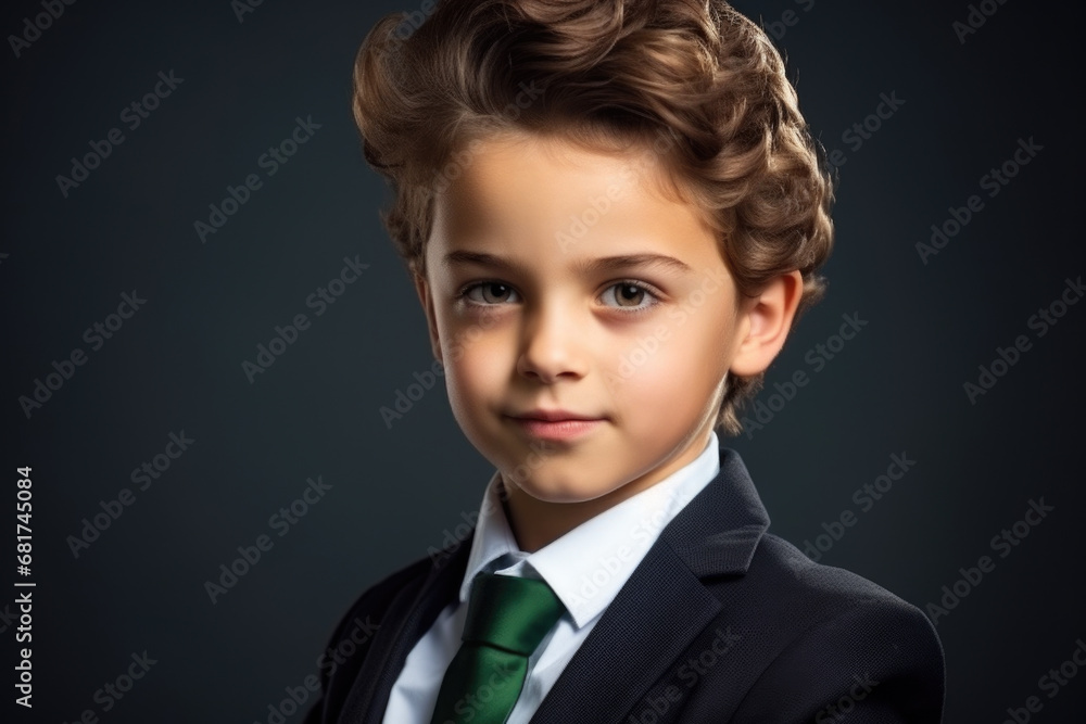 Young boy dressed in suit and tie. Suitable for business, formal occasions, or school events Young boy dressed in suit and tie. Suitable for business, formal occasions, or school events