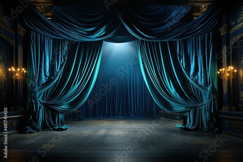 Grand Stage Awaiting: The Enchantment of Theater Curtains
 photo