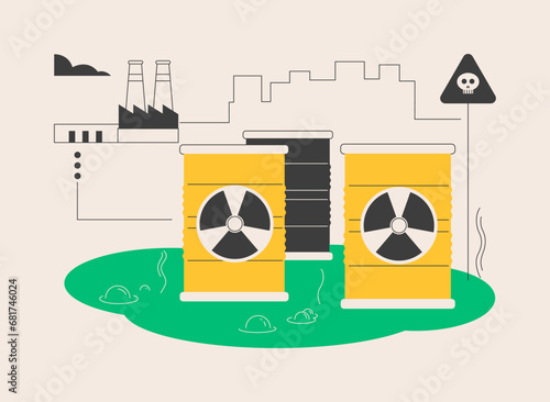 Technological disasters abstract concept vector illustration.