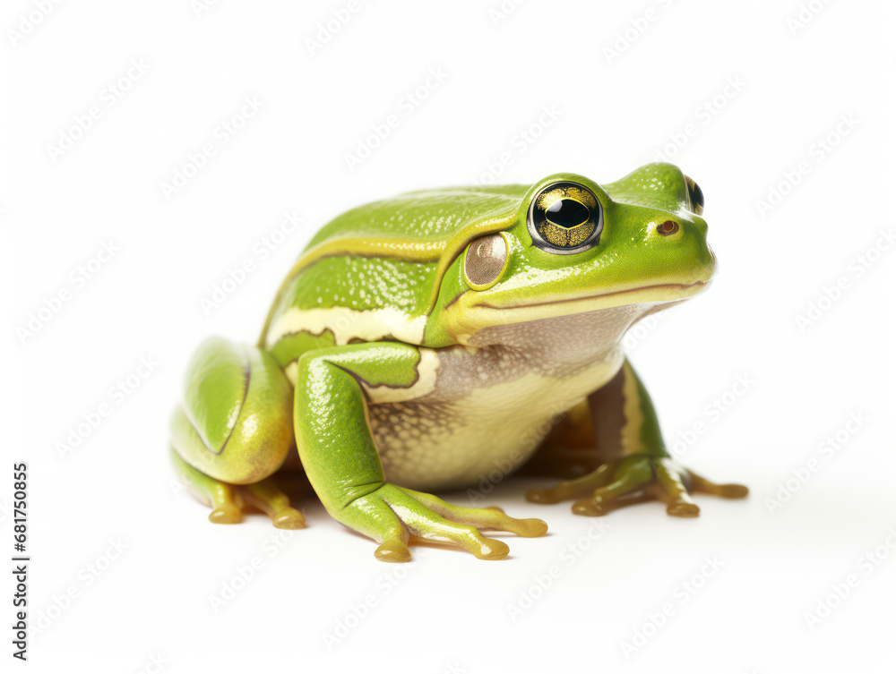 Obraz premium Frog Studio Shot Isolated on Clear White Background, Generative AI