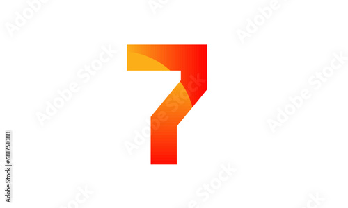 Red Orange Number Modern Fresh Logo Free Download Red Orange Number Modern Fresh Logo - GFXLoad