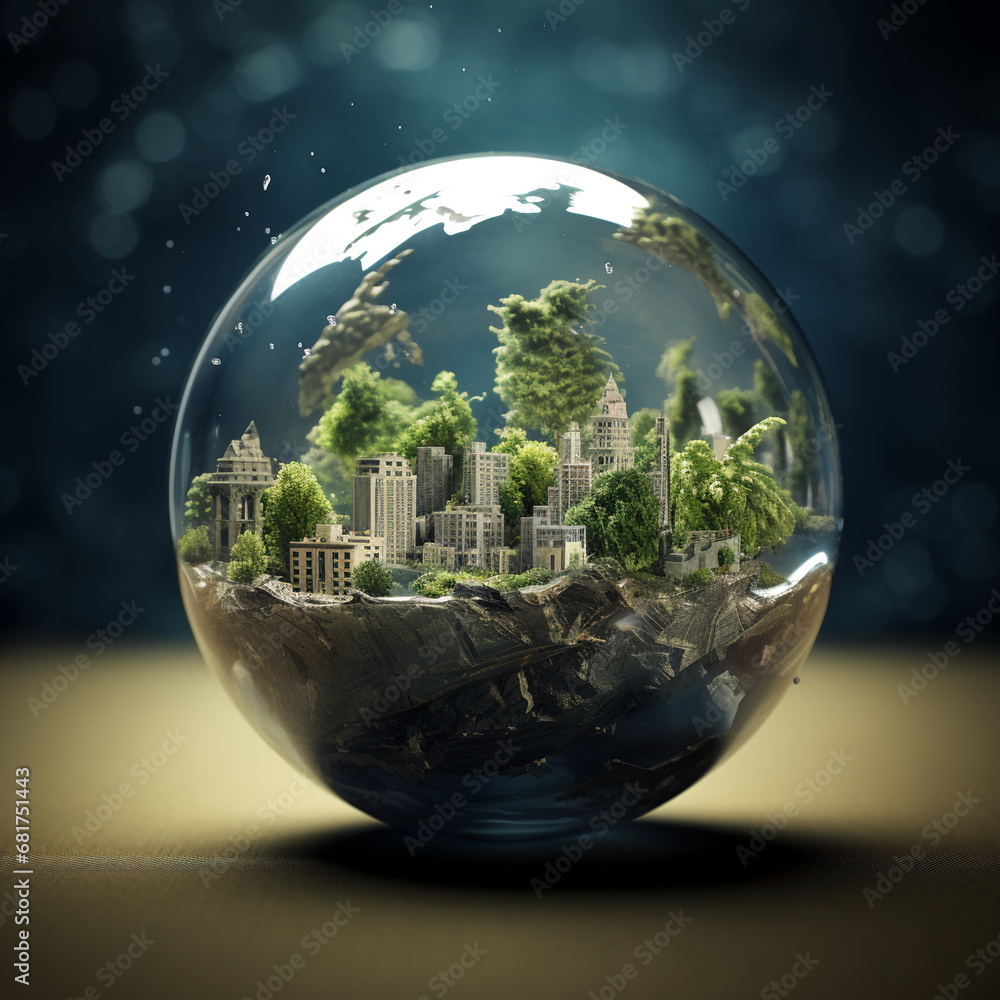 Natural landscape in the foggy hills. AI Generative. Natural landscape in the foggy hills. AI Generative.
