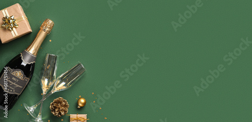 Composition with bottle of ...