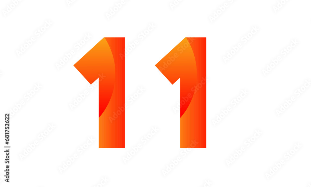 Red Orange Number Modern Fresh Logo Red Orange Number Modern Fresh Logo