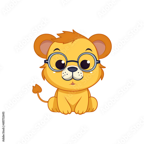 ai generated  layered  no background  baby lion  lion cub for baby shower  invitation and other projects  png file