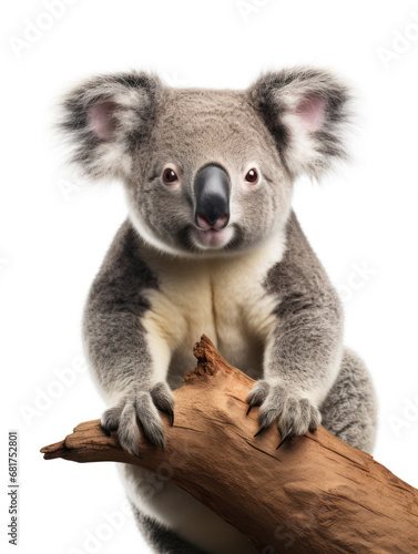 Koala Studio Shot Isolated on Clear White Background  Generative AI