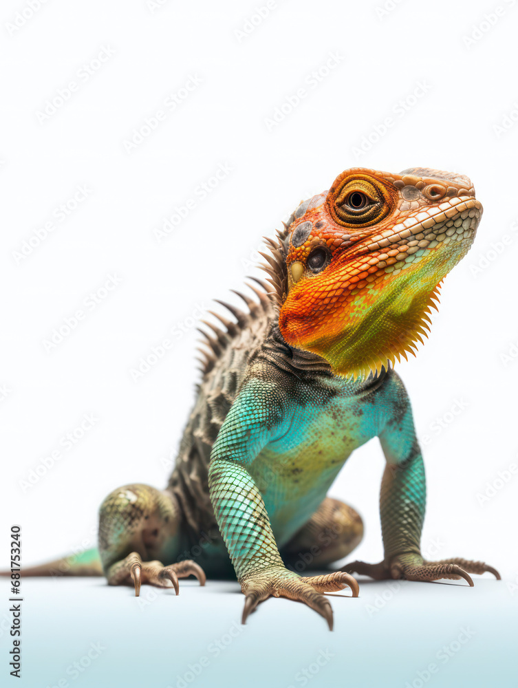 Obraz premium Lizard Studio Shot Isolated on Clear White Background, Generative AI
