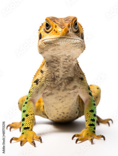 Lizard Studio Shot Isolated on Clear White Background  Generative AI