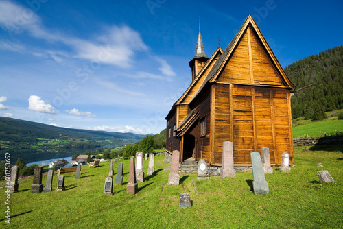 Lomen Stave Church, Norway photo