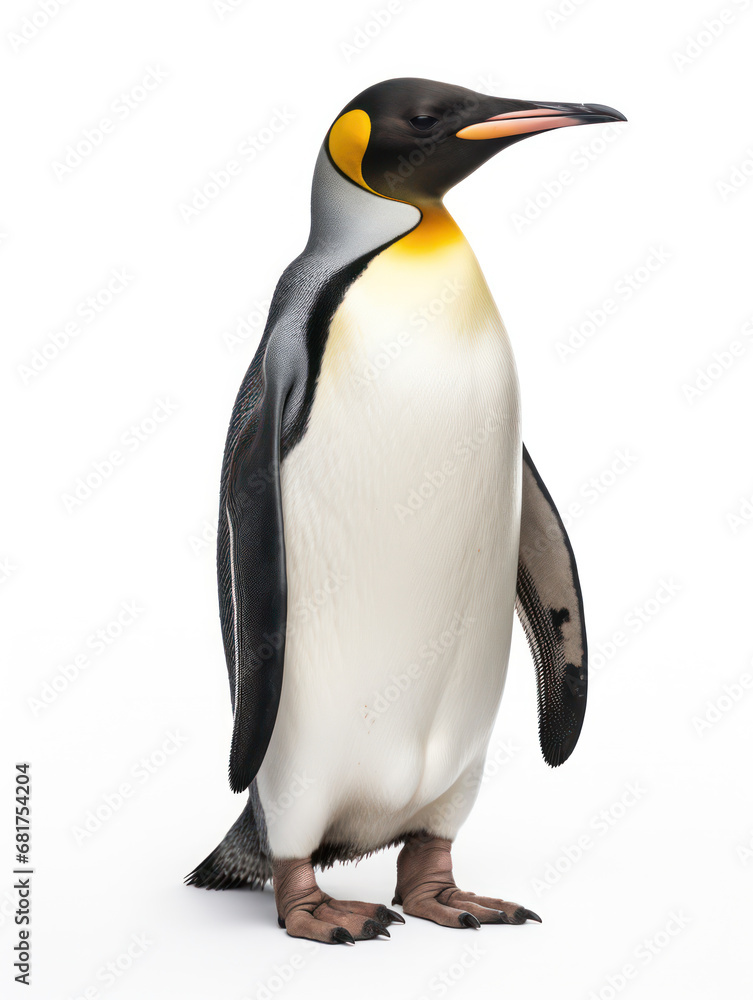 Fototapeta premium Penguin Studio Shot Isolated on Clear White Background, Generative AI