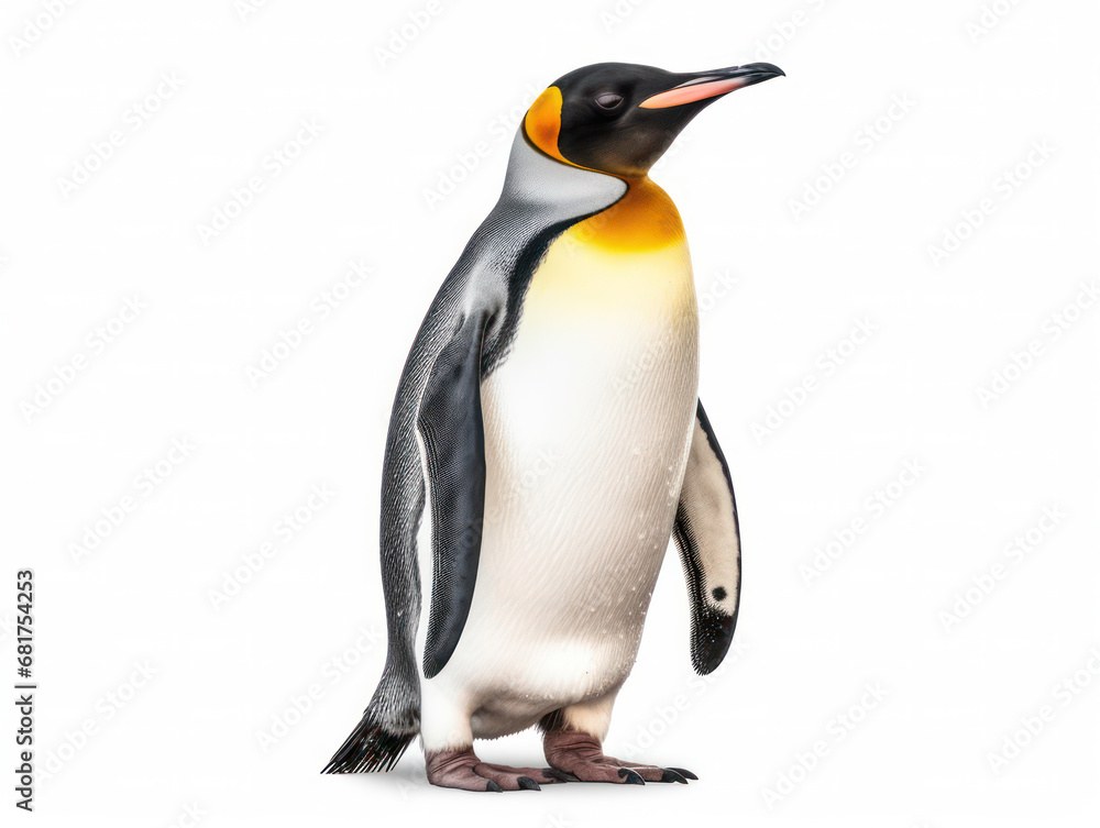 Fototapeta premium Penguin Studio Shot Isolated on Clear White Background, Generative AI
