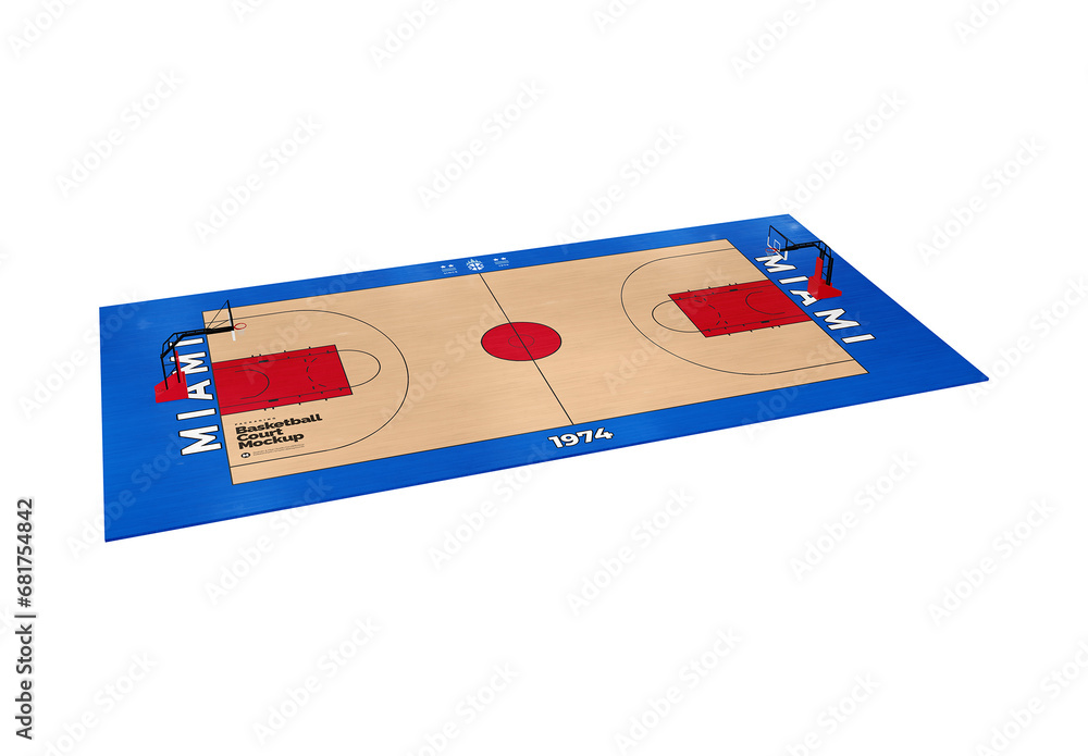 Basketball Court Mockup Stock Template Adobe Stock