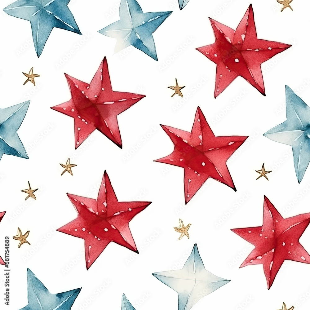 Obraz premium christmas themed seamless stars textures