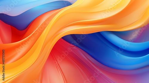 Dynamic colors stream in abstract wave design